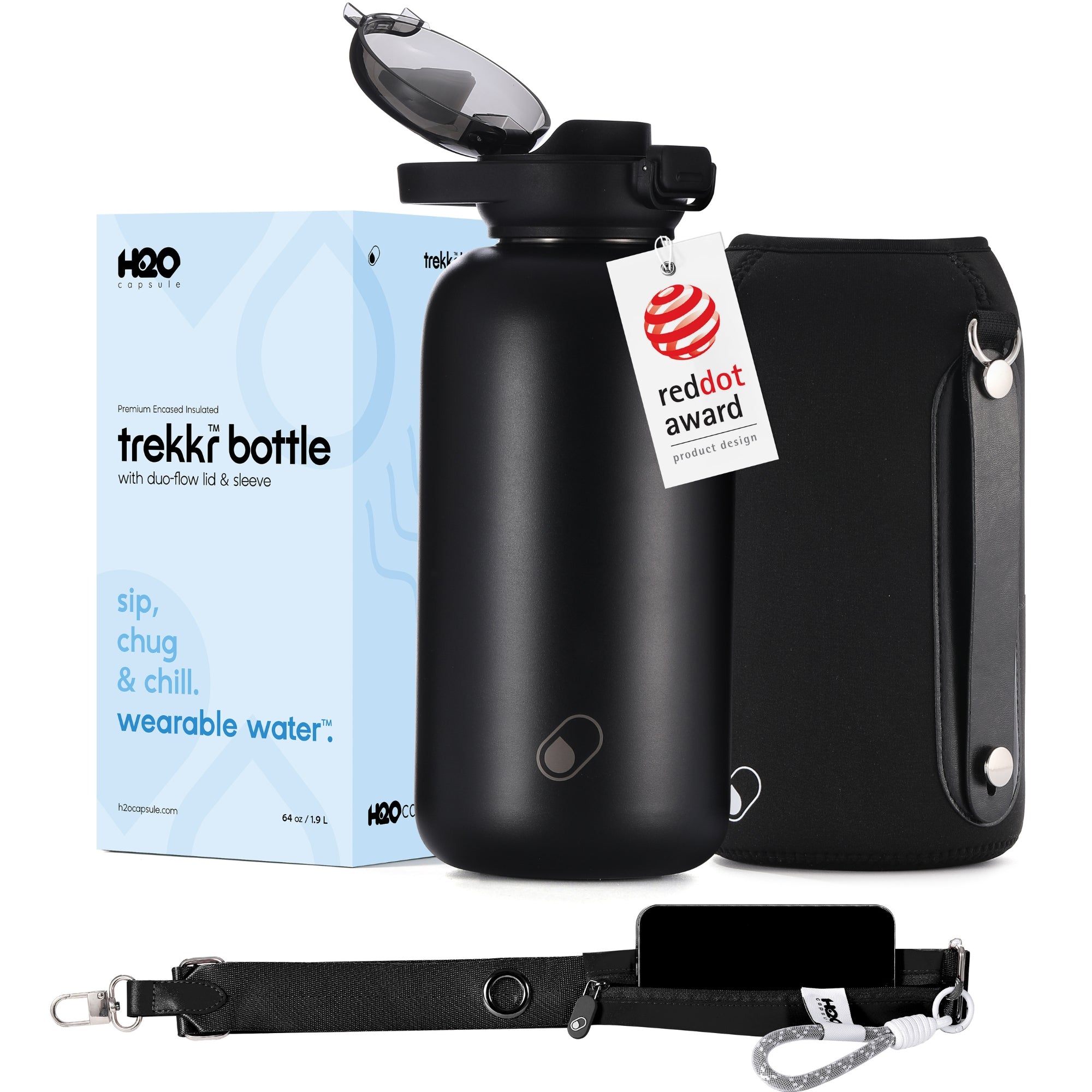 【最安値挑戦】 64oz Trekkr Stainless steel water bottle – H2O Capsule 保存容器・ケース