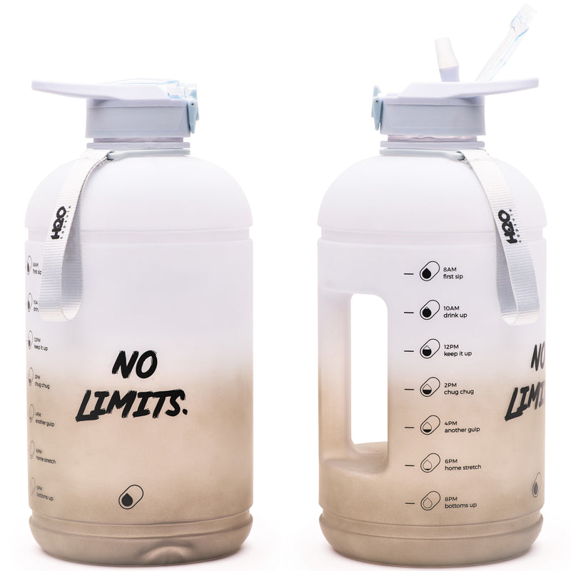 Rocky shore-H2O Capsule INSPO 1 Gallon Water Bottle with Time Marker and Straw