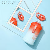 Lake Sunset- H2O Capsule INSPO Half Gallon Water Bottle with Time Marker and Straw