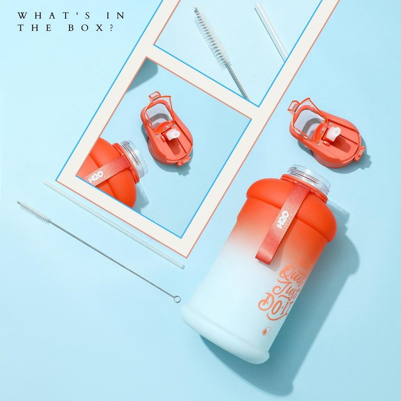 Lake Sunset- H2O Capsule INSPO Half Gallon Water Bottle with Time Marker and Straw
