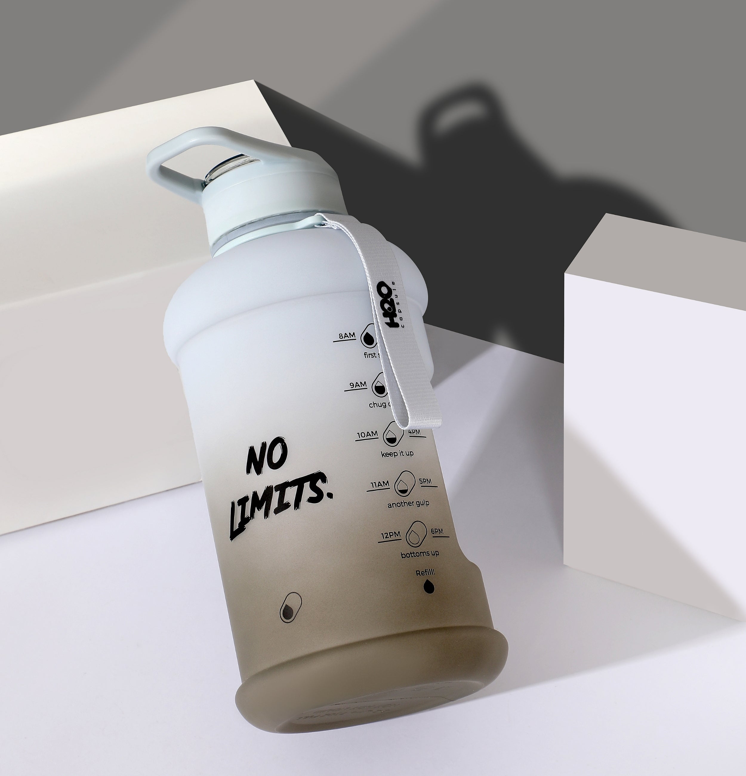 Rocky Shore- H2O Capsule INSPO Half Gallon Water Bottle with Time Marker and Straw