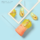 Sunny Morning- H2O Capsule INSPO Half Gallon Water Bottle with Time Marker and Straw