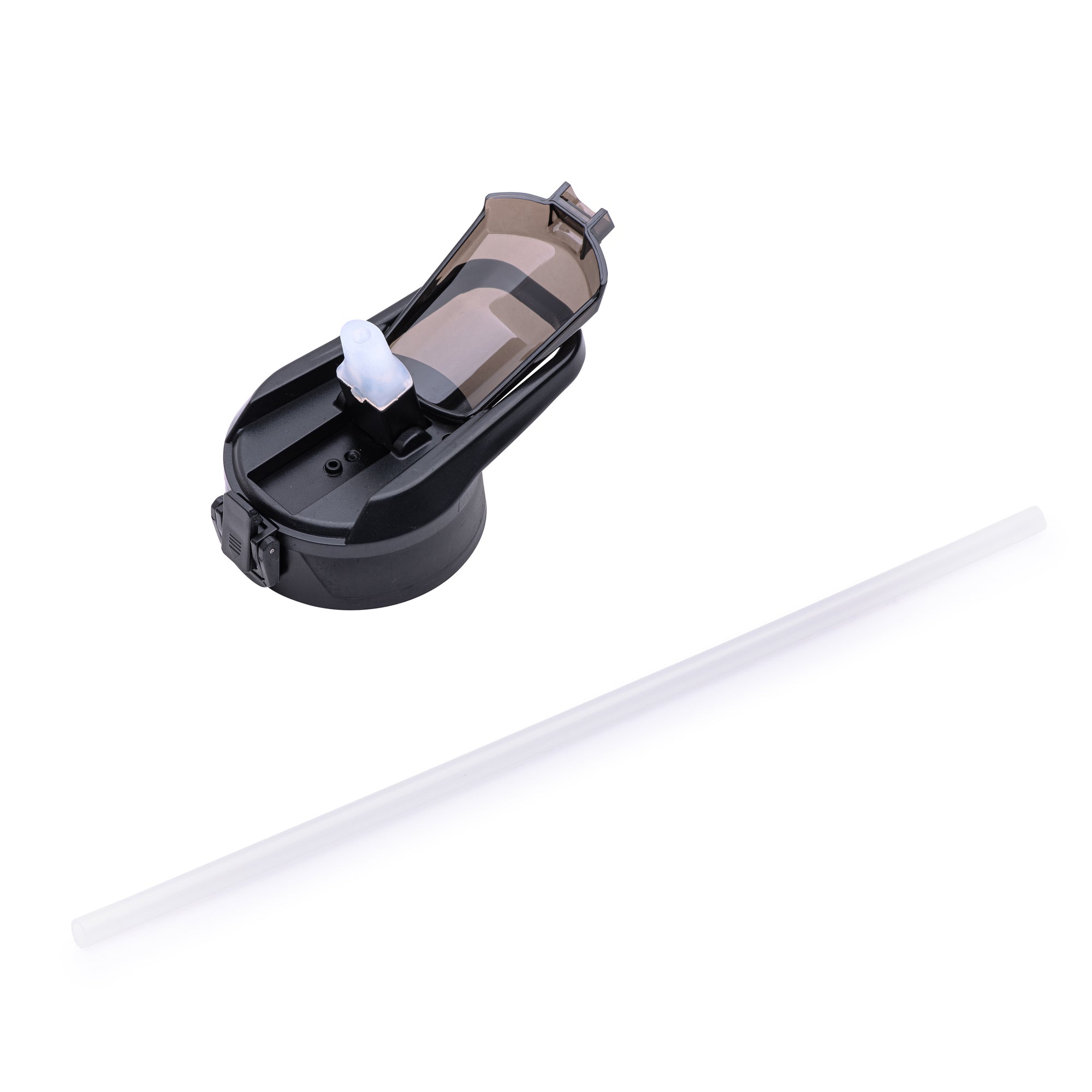 Black straw lid