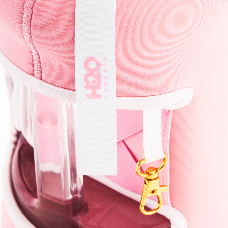 Rose Quartz Water Bottle With Strap