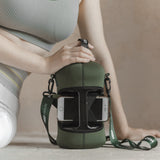 Jungle Green Water Bottle Hold Phone