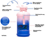 Ocean Daybreak- H2O Capsule INSPO Half Gallon Water Bottle with Time Marker and Straw
