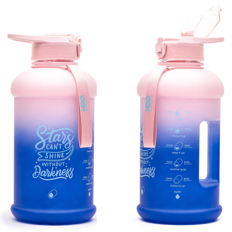 Ocean Daybreak- H2O Capsule INSPO Half Gallon Water Bottle with Time Marker and Straw