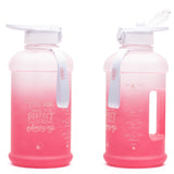 Rose Petal- H2O Capsule INSPO Half Gallon Water Bottle with Time Marker and Straw