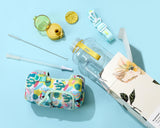 Tropical Party - Carry-all- Half Gallon Water Bottle with Storage Sleeve and removable straw