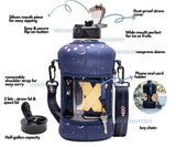 Zodiac Signs - Classic -Half Gallon Water Bottle with Storage Sleeve and Straw lid