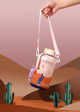 Desert Night - Classic -H2O Capsule 2.2L Half Gallon Water Bottle with Storage Sleeve and straw lid