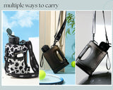 Cow - Cube - Half Gallon Water Bottle with Storage Sleeve and 2 lids