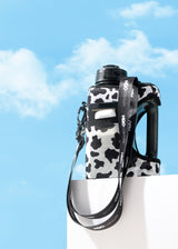 Cow - Cube - Half Gallon Water Bottle with Storage Sleeve and 2 lids