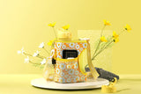 Smiley Daisy - Cube - Half Gallon Water Bottle with Storage Sleeve and 2 lids