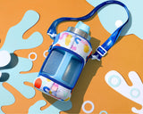 Game Changer - Wide Mouth carry-all - Half Gallon Water Bottle with Storage Sleeve and removable straw