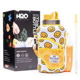 Happy Day- Wide Mouth carry-all - Half Gallon Water Bottle with Storage Sleeve and removable straw