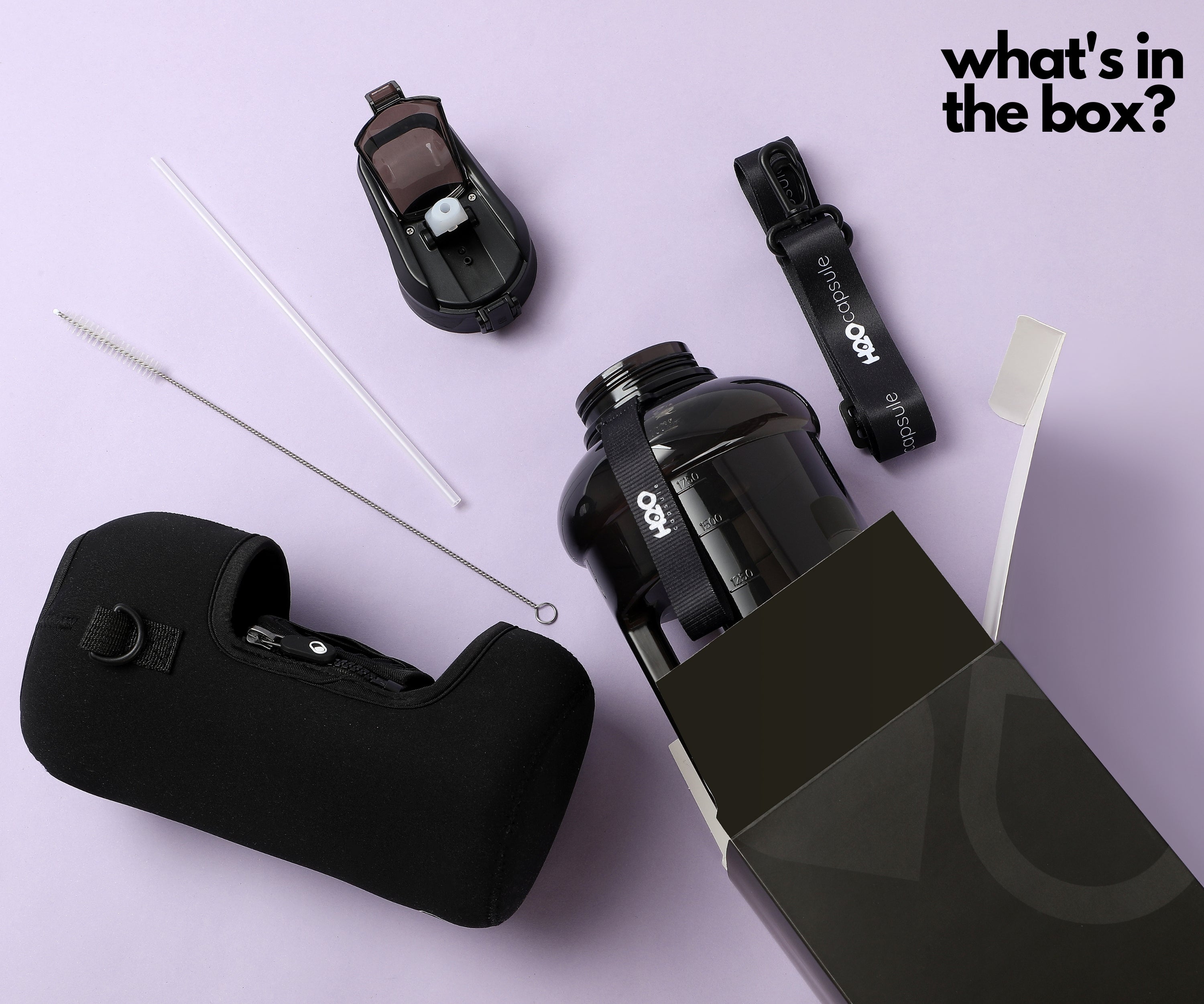 Jet Black Water Bottle Parts