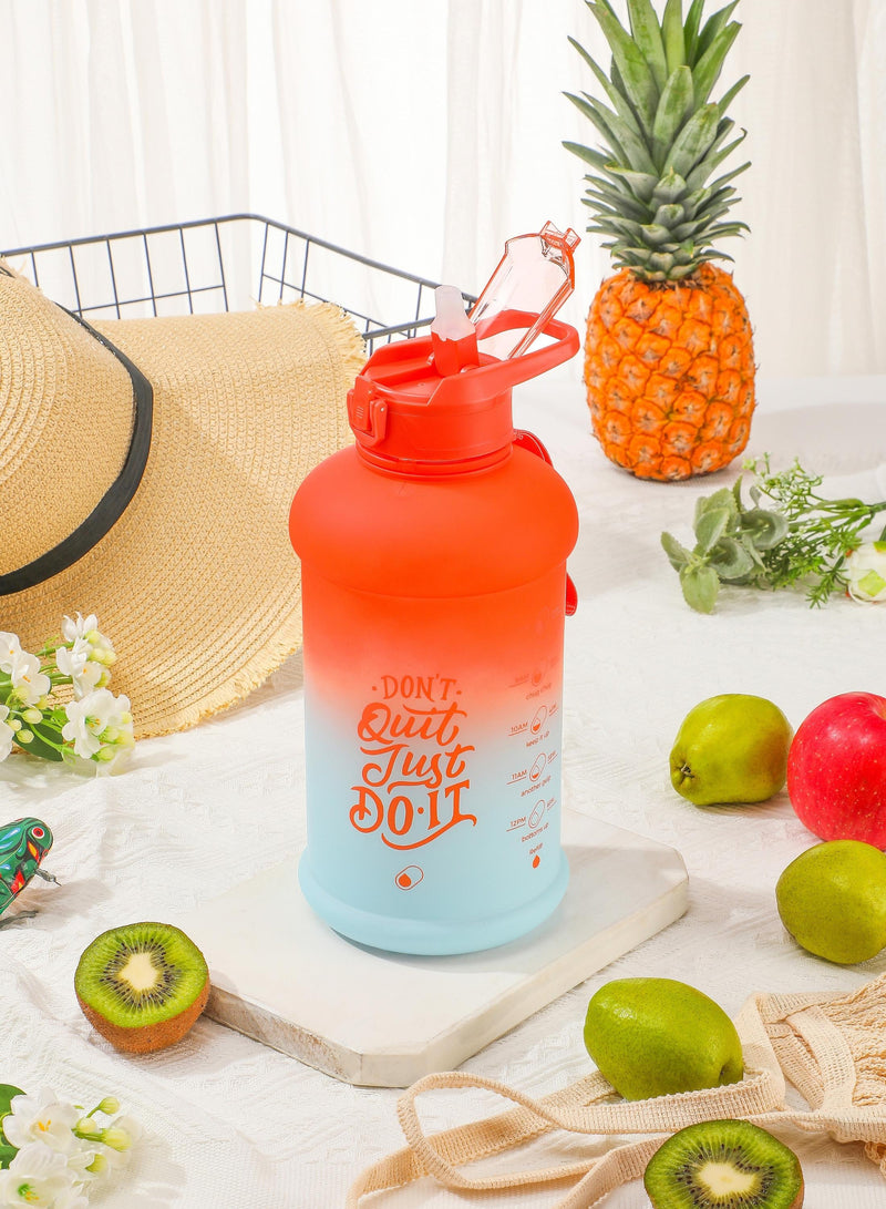 Lake Sunset- H2O Capsule INSPO Half Gallon Water Bottle with Time Marker and Straw