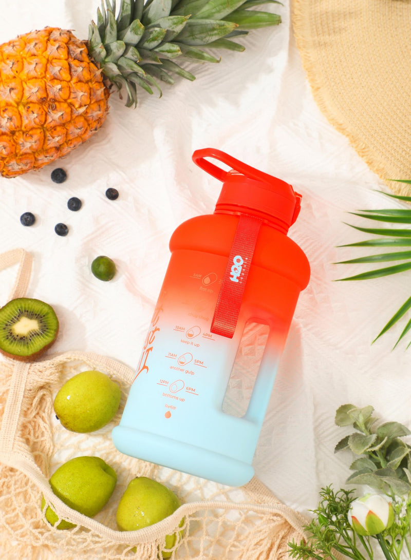 Lake Sunset- H2O Capsule INSPO Half Gallon Water Bottle with Time Marker and Straw