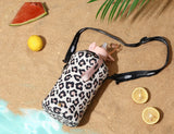 Leopard Print Water Bottle With Strap