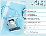 Night Hills - Cube - Half Gallon Water Bottle with Storage Sleeve and 2 lids