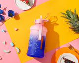 Ocean Daybreak- H2O Capsule INSPO Half Gallon Water Bottle with Time Marker and Straw