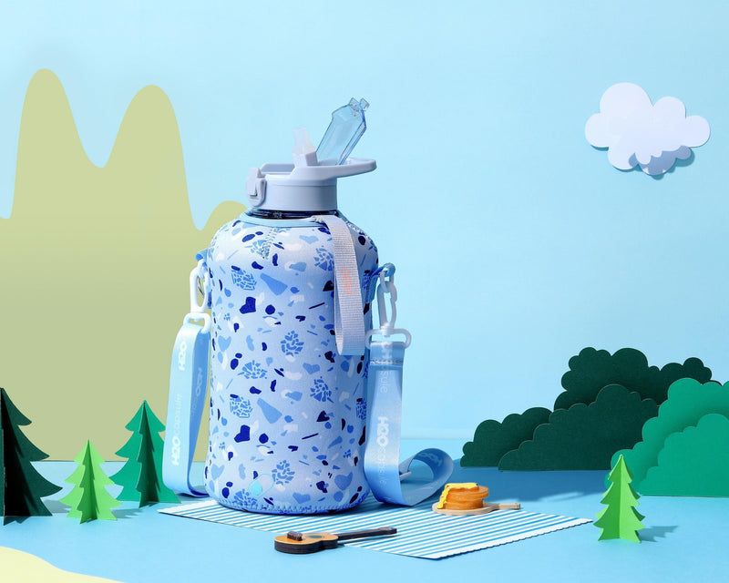 Blue Pebbles Water Bottle