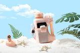 Peach TieDye- Cube - Half Gallon Water Bottle with Storage Sleeve and 2 lids