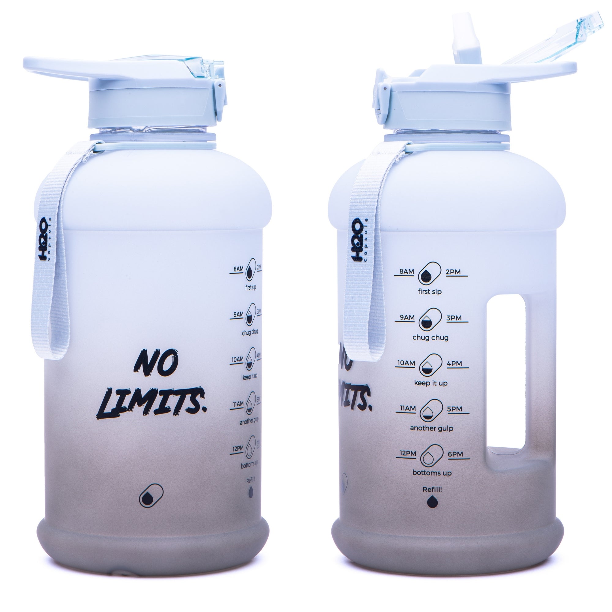 Rocky Shore- H2O Capsule INSPO Half Gallon Water Bottle with Time Marker and Straw