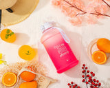 Rose Petal- H2O Capsule INSPO Half Gallon Water Bottle with Time Marker and Straw