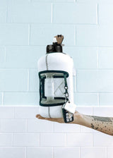 Canvas White Water Bottle With Storage