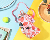 Strawberry - Wide Mouth carry-all - Half Gallon Water Bottle with Storage Sleeve and removable straw