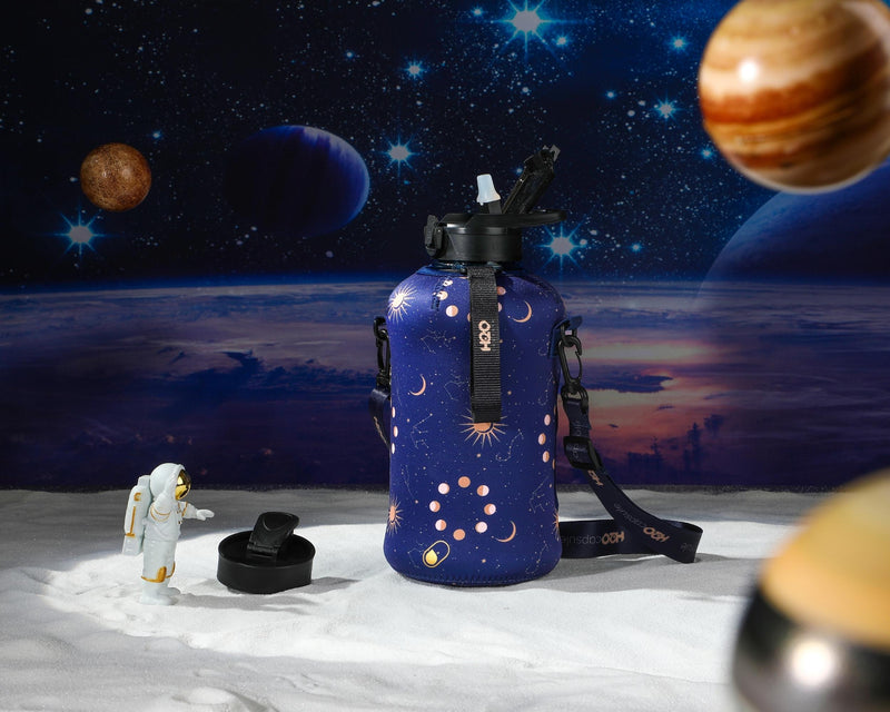 Zodiac Signs - Classic -Half Gallon Water Bottle with Storage Sleeve and Straw lid